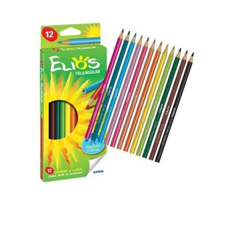 Giotto Elios Pastelli Triangular 12 colori assortiti mina 3.3 mm 273300