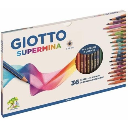 Giotto Supermina Pastelli colorati 36 colori mina Ø 3.8 mm esagonali 2359