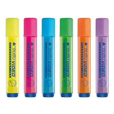 Tratto Video Super Fluorescente barattolo 20 colori assortiti 829200