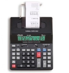 Calcolatrice HOLEN 12 Cifre Termica Scrivente HC-3220 Nera