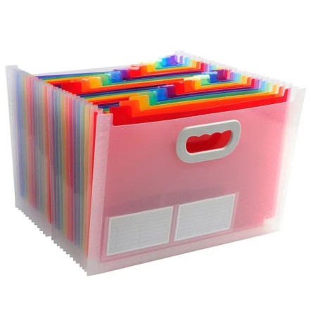 CLASSIFICATORE 24 SCOMPARTI COLORATI A4 EXACOMPTA 33X23,5X25 55198E