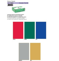 KARTOS 100 fogli Carta regalo Glossy Natale tinta unita colori ass. 70x100 18023