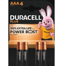 Batterie alcaline Duracell Plus PowerBoost AAA 4 pz MN2400/LR03