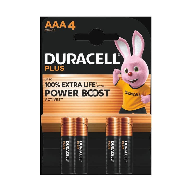 Batterie alcaline Duracell Plus PowerBoost AAA 4 pz MN2400/LR03