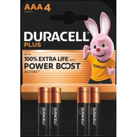 Batterie alcaline Duracell Plus PowerBoost AAA 4 pz MN2400/LR03