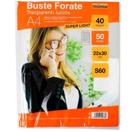 Buste a foratura universale lucide 22x30 cm 50 pz. S60 01/004-3
