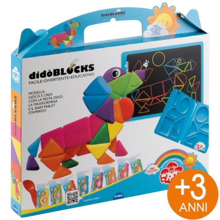 Didò Blocks Bassotto set pasta modellabile 400 g con pad sagome F363900