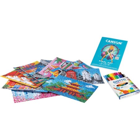 GIOTTO ARTLAB+ PIXEL ART MAXI POSTCARDS F582800