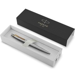Parker Jotter 1953182 penna sfera acciaio GT con clip oro