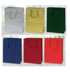 SHOPPER CARTA PLASTIF. FLORIO 16X8X19 MONOCOL. ASS.B -12pz SH73952