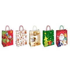 SHOPPER CARTA FLORIO 36x12x41 ASS. NATALE 1 -25pz SH73235