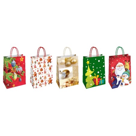 SHOPPER CARTA FLORIO 36x12x41 ASS. NATALE 1 -25pz SH73235