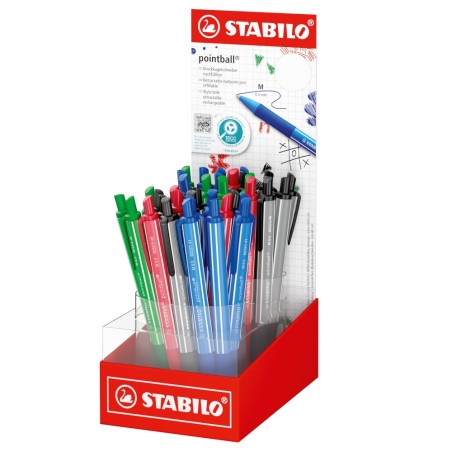 Stabilo Pointball Colorful espositore 38 penne sfera a scatto assortite 6033/38-1