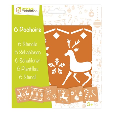 Avenue Mandarine Set 6 stencils - Natale 2 42647O