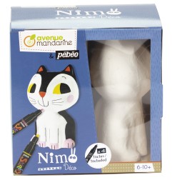 Avenue Mandarine Nimo Déco,  il gatto Victor (cartapesta da colorare) PP031C