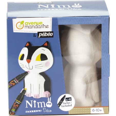 Avenue Mandarine Nimo Déco,  il gatto Victor (cartapesta da colorare) PP031C
