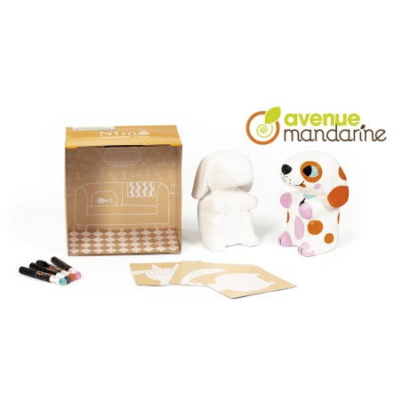 Avenue Mandarine Nimo Déco,  il cane Nelson (cartapesta da colorare) PP030C