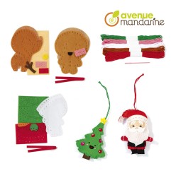 Avenue Mandarine Scatola creativa, Pupazzetti Natalizi KC062C