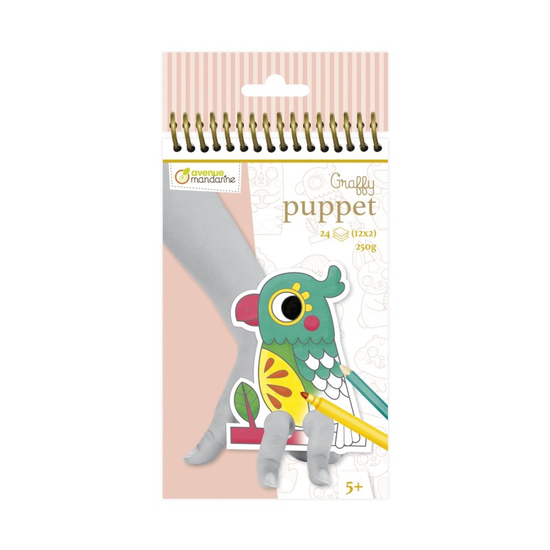 Avenue Mandarine Graffy Puppet, Animali domestici (pupazzi da colorare) GY095C