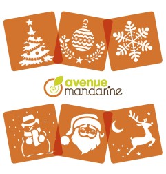 Avenue Mandarine Set 6 stencils assortiti - Natale 42455MD