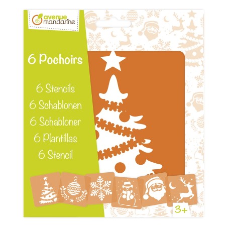 Avenue Mandarine Set 6 stencils assortiti - Natale 42455MD