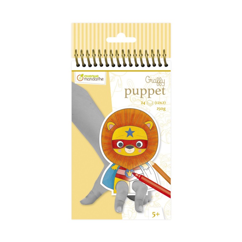 Avenue Mandarine Graffy Puppet,  animali supereroi (pupazzetti) GY010O