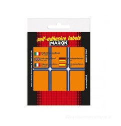 Etichette adesive fluo arancio Markin 70x37