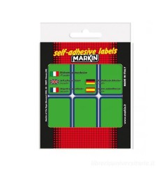 Etichette adesive fluo verde Markin 70x37