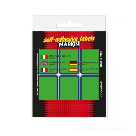 Etichette adesive fluo verde Markin 70x37