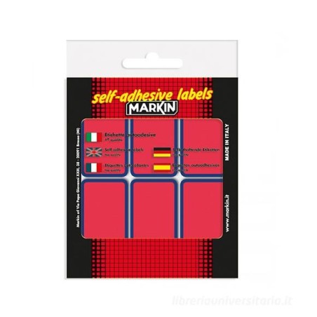 Etichette adesive fluo rosso Markin 70x37
