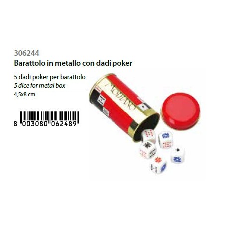MODIANO BARATTOLO DADI POKER 306244
