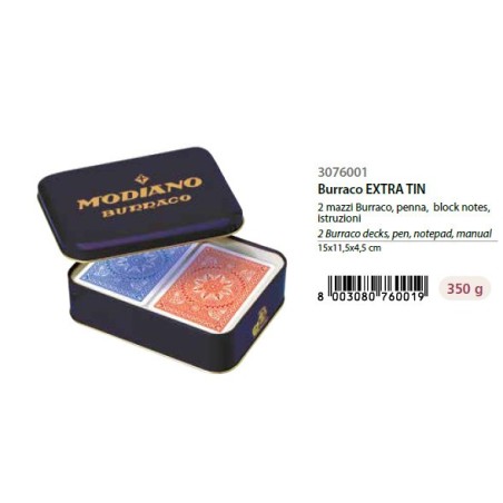 CARTE GIOCO BURRACO EXTRA SCATOLA LATTA 3076001