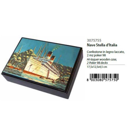 MODIANO SCATOLA LEGNO RAMINO NAVE STELLA ITALIA 3075755