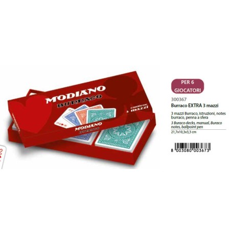 CARTE GIOCO BURRACO EXTRA 3 mazzi 300367
