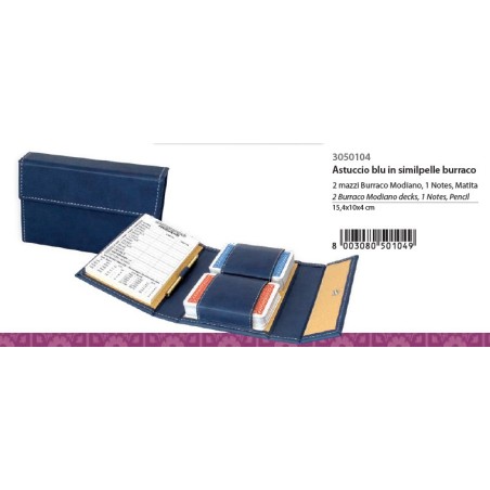 CARTE GIOCO BURRACO ASTUCCIO SIMILPELLE 3050104