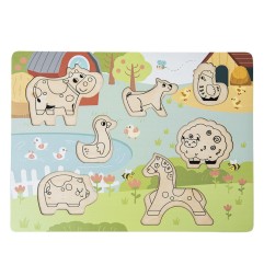COLOROSA GIFT GIOCO IN LEGNO FARM PUZZLE CON ANIMALI DA FATTORIA  18m+ 364002