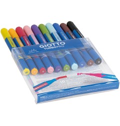 Set Pennarelli Giotto Turbo Pro Doppia Punta - 10 Colori Classic F428300