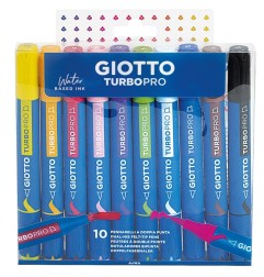 Set Pennarelli Giotto Turbo Pro Doppia Punta - 10 Colori Classic F428300