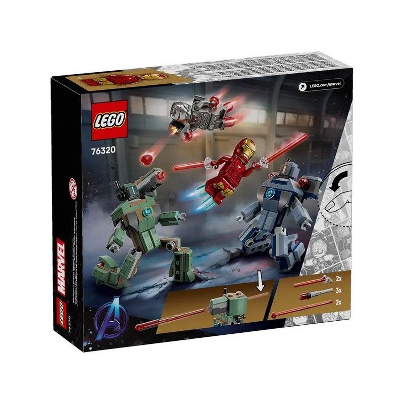 LEGO SUPER HEROES IRON MAN E WAR MACHINE E I DRONI DI HAMMER 76320