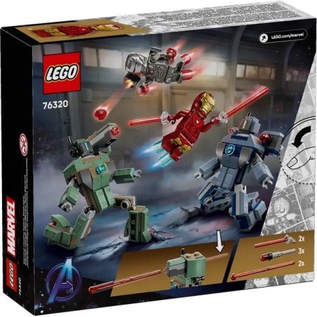 LEGO SUPER HEROES IRON MAN E WAR MACHINE E I DRONI DI HAMMER 76320