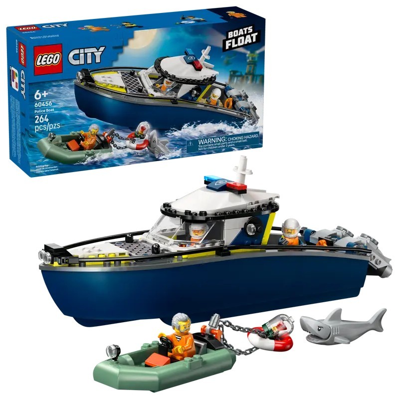 LEGO CITY POLICE - INSEGUIMENTO DEL MOTOSCAFO DELLA POLIZIA 60456