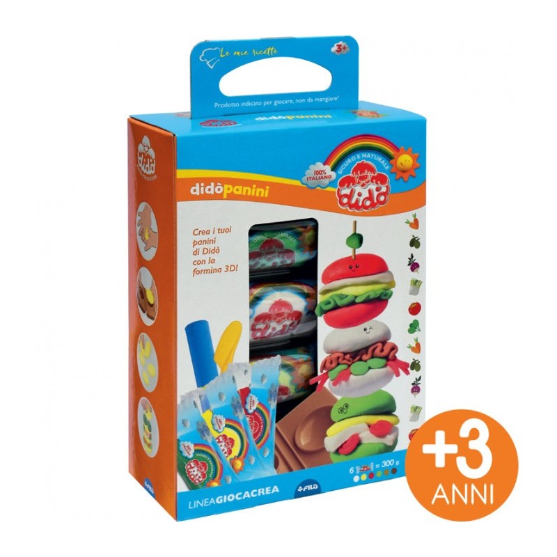 Didò GiocaCrea Le Mie Ricette Panini pasta modellabile 300 g con accessori F361800