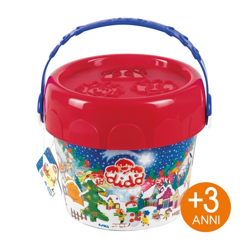 Didò Secchiello Natale pasta modellabile 12 salsicciotti con formine F363100