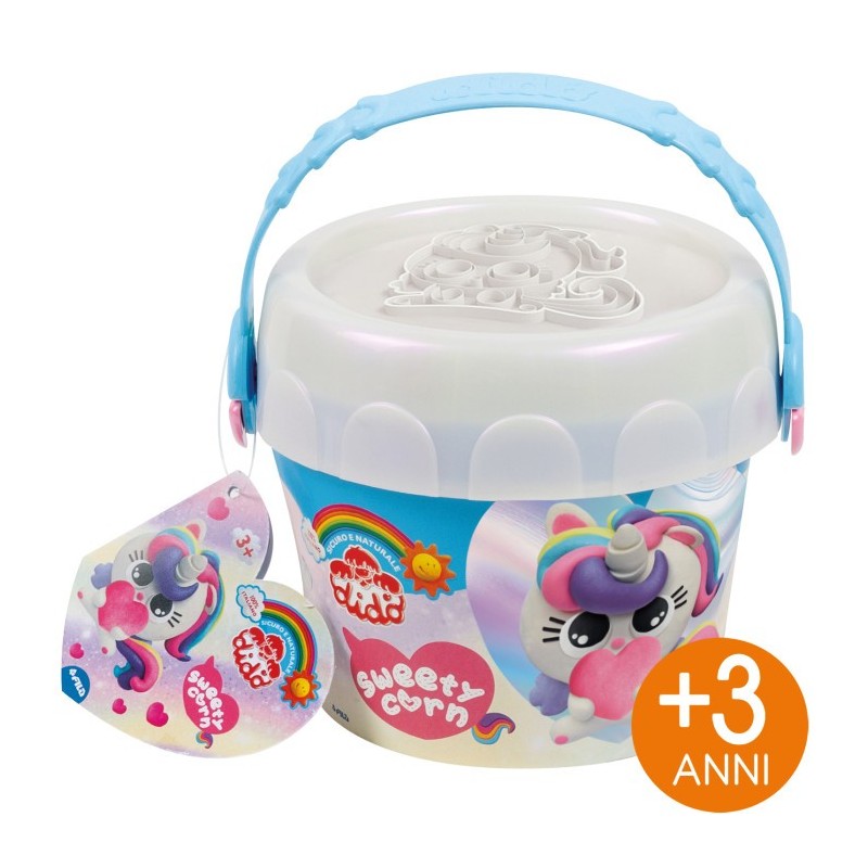 Didò Secchiello Medio SweetyCorn pasta modellabile 8 salsicciotti con accessori 363600