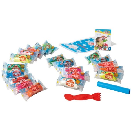 Didò Valigetta Maxi Arcobaleno pasta modellabile 20 salsicciotti F363000