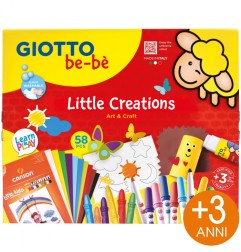 Giotto Be Bè Little Creations set creativo con pennarelli pastelloni colla stencil e blocco F479100