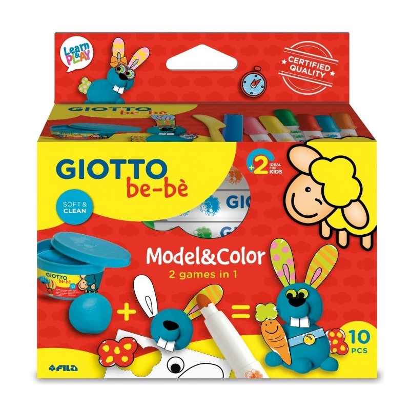 Giotto Be Bè Model & Color set creativo con pasta modellabile e colori F472200