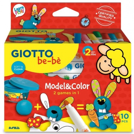 Giotto Be Bè Model & Color set creativo con pasta modellabile e colori F472200