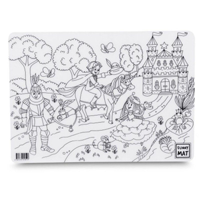 Strigo Funny Mat tovaglietta da colorare trasparente 25×35 cm tema principessa SFU1351