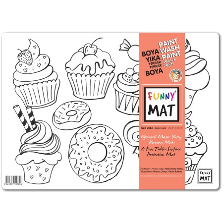 Strigo Funny Mat tovaglietta da colorare 25×35 cm tema Cupcake 1372